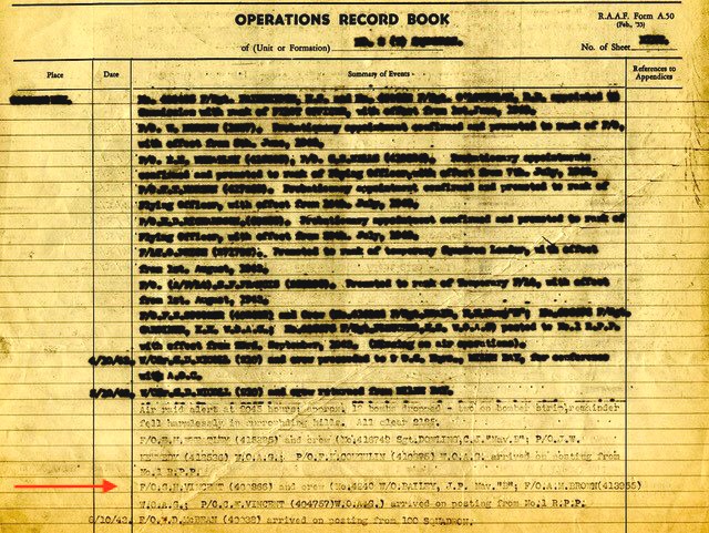 Skip and crew transfer to 8 Squadron
